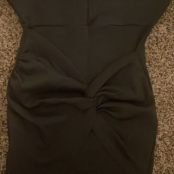 IRO Pearls Twist-Front Ponte Knot Mini Cap Sleeve Bodycon Dress - Picture 9 of 9